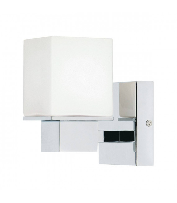 Aylesbury Wandleuchte, Chrom und Glas
