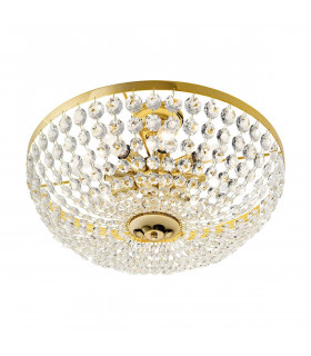 Plafonnier classique VALERIE Or 24 Carats 8 ampoules