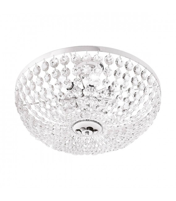 Plafonnier classique VALERIE chrome 8 ampoules