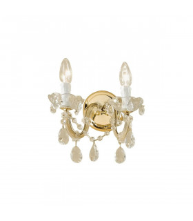 Applique murale classique VALERIE laiton 2 ampoules