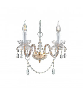 Applique murale en cristal AMARO Or 24 Carats 2 ampoules