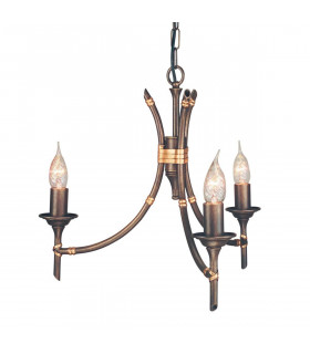 plafonnier ventilateur vintage 2 ampoules e27 max 60w brun patiné