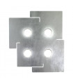 Plafonnier SQUARE blanc 4 ampoules