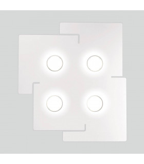 Plafoniera bianca QUADRATA 4 lampadine