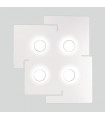Plafonnier SQUARE blanc 4 ampoules