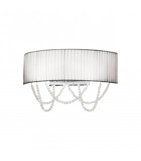 Design Wandleuchte GIOIOSA Chrom 2 Glühbirnen