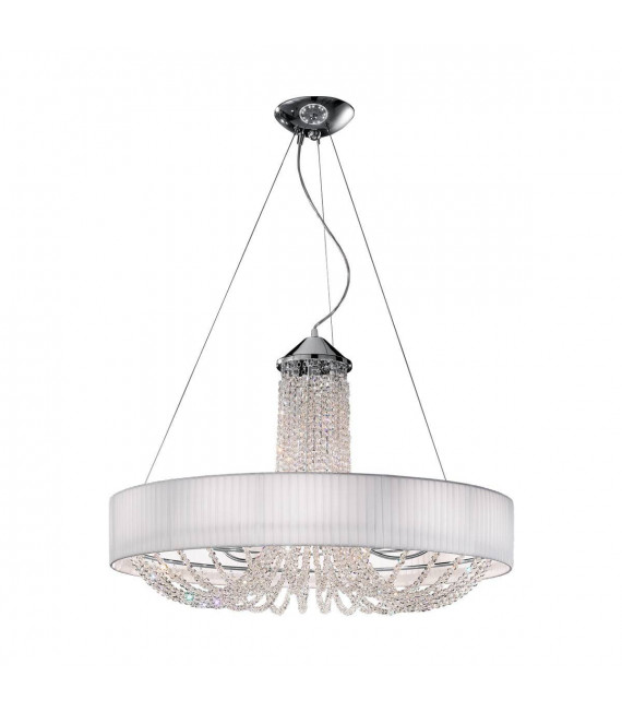 Lampada a sospensione design GIOIOSA cromata 12 lampadine