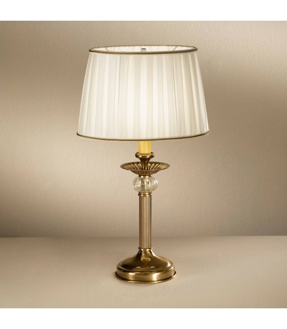 Lampada da tavolo classica ASCOT in ottone antico 1 lampadina