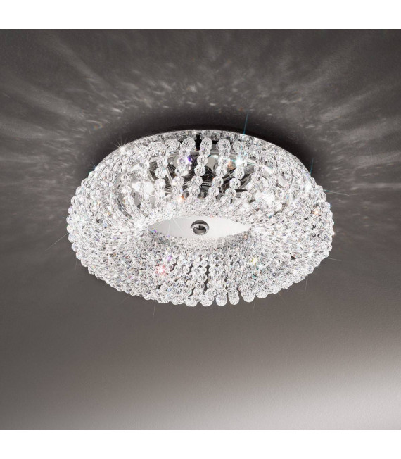 Plafonnier design CARLA chrome 3 ampoules