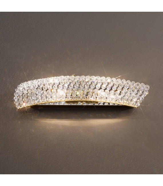 Design Wandleuchte CARLA 24 Karat Gold 2 Glühbirnen