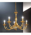 Chandelier classique PISANI or Français 5 ampoules