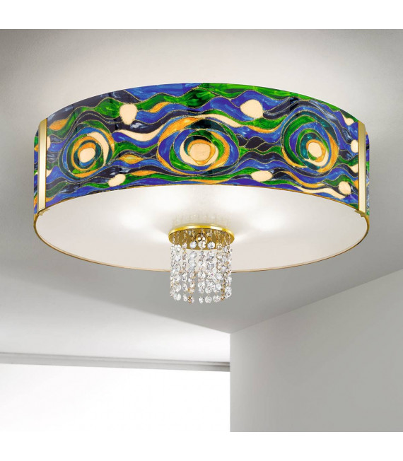 Plafoniera design EMOZIONE 24 carati oro 6 lampadine
