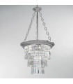 Chandelier classique MILORD CRYSTAL chrome 4 ampoules