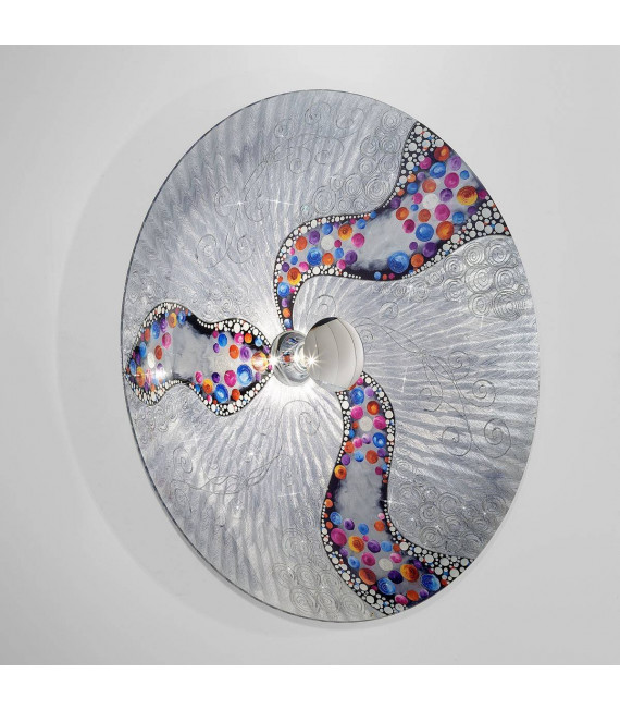 Applique murale design LUNA chrome 1 ampoule