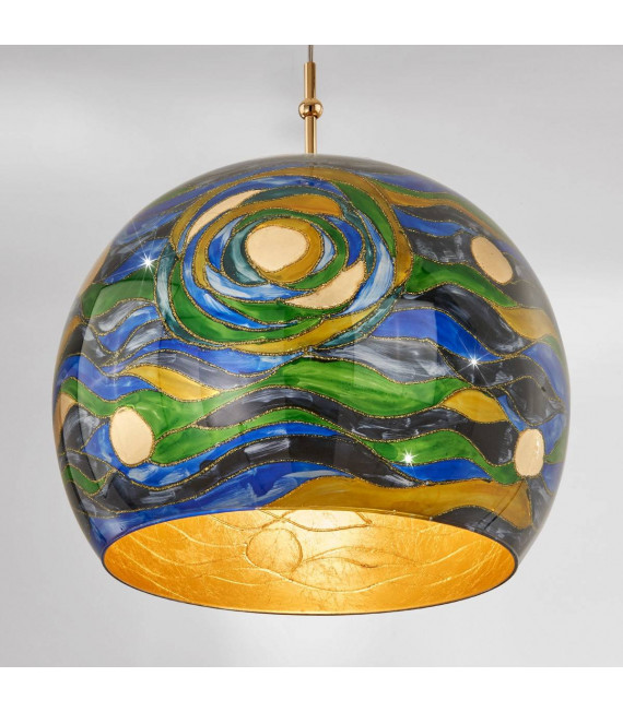 Lámpara colgante de diseño LUNA Gold 24 quilates 1 bombilla