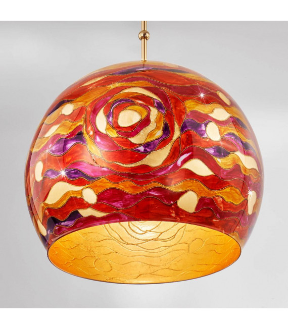 Design Pendelleuchte LUNA Gold 24 Karat 1 Glühbirne