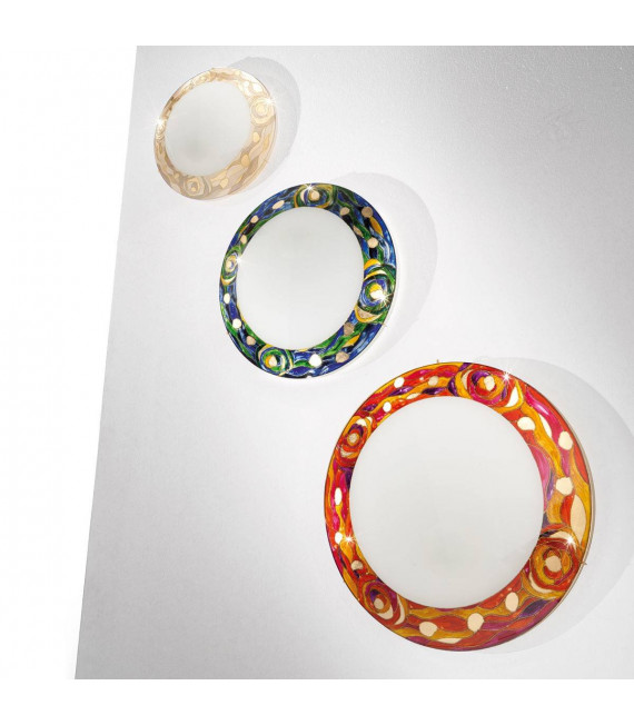 Plafonnier design SERENA Or 24 Carats 3 ampoules