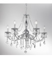 Chandelier classique PISANI CRYSTAL chrome 5 ampoules