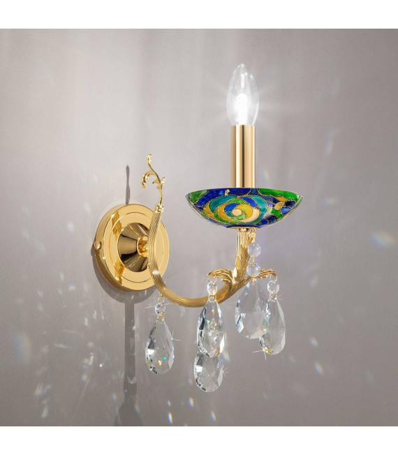 Applique classica VICTORIA 2 24 carati oro 1 lampadina
