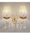 Applique murale classique VICTORIA 2 Or 24 Carats 2 ampoules