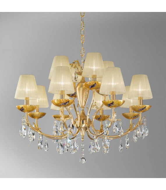 Candelabro clásico VICTORIA 2 Oro 24 Quilates 12 bombillas