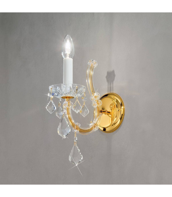 Applique murale classique MARIA LOUISE Or 24 Carats 1 ampoule