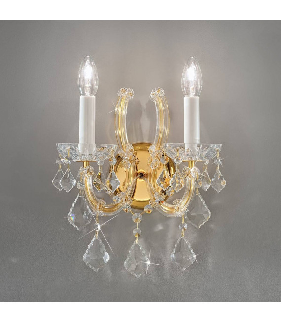 Applique classica MARIA LOUISE 24 carati oro 2 lampadine