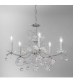 Chandelier classique CARMEN 2 chrome 5 ampoules