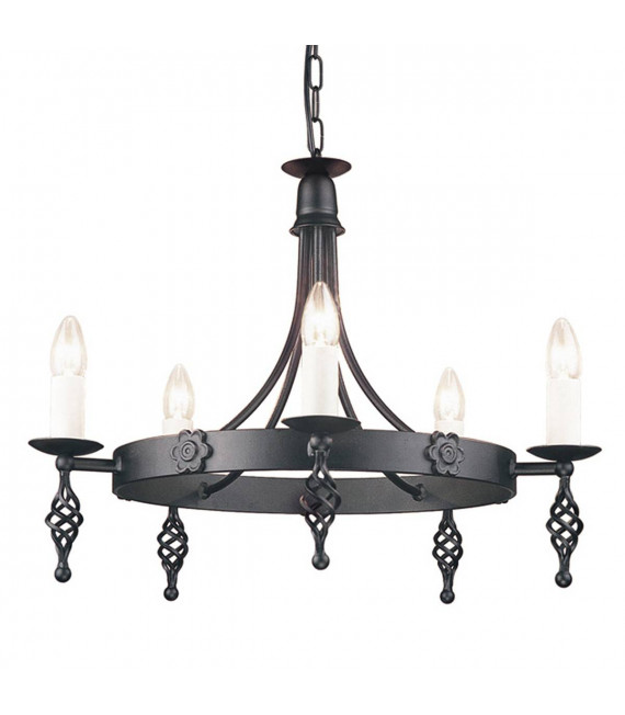 Lampada a sospensione campanile, nera, 3 lampadine