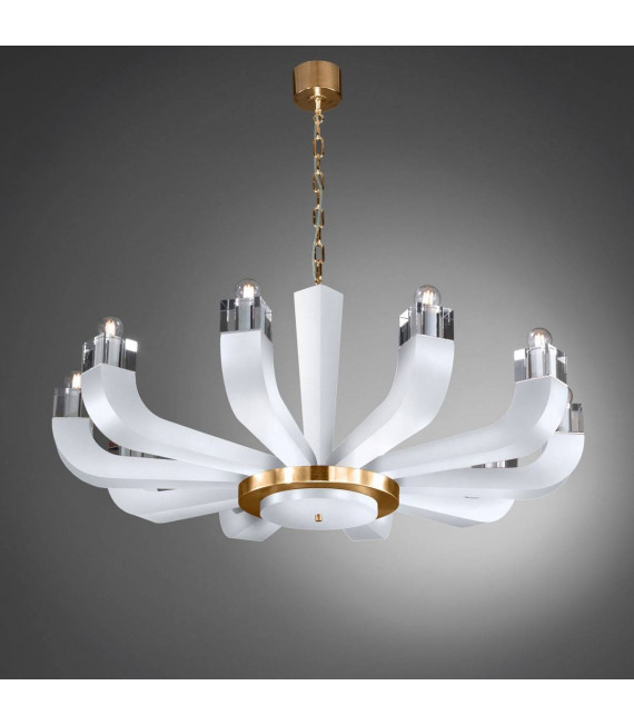 Lampadario design RIVIERA bianco 10 lampadine