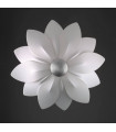 Applique murale design FIORE feuille d'argent 6 ampoules