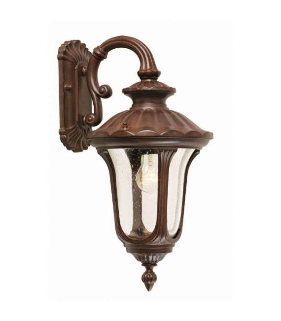Lampada da parete Chicago, bronzo arrugginito, piccola