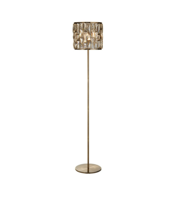Lampadaire Bijou Acier doux,verre Laiton Antique