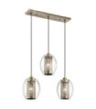 Suspension Asher Acier,Verre Étain antique