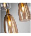 Divine Pendant Light Mild steel, Black glass