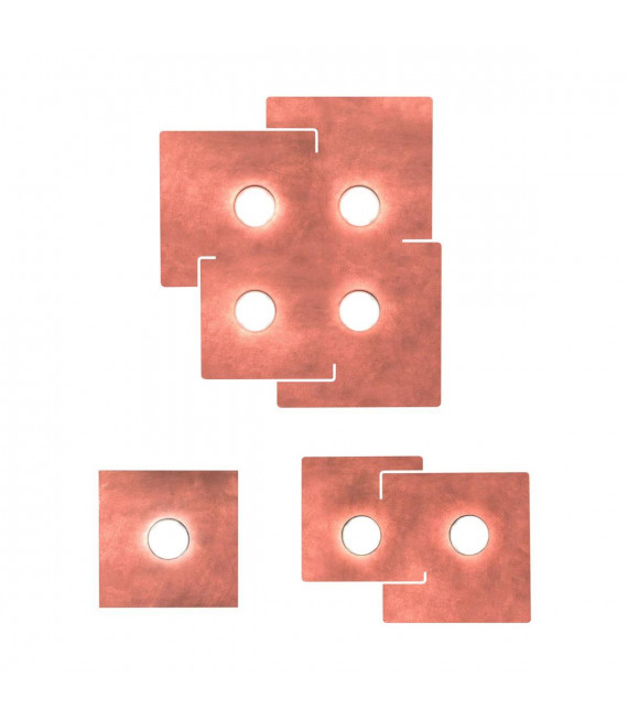 SQUARE weiße Deckenleuchte 4 Lampen