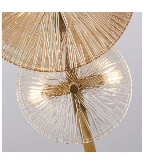 Lampadaire Wagon Acier doux,verre Laiton