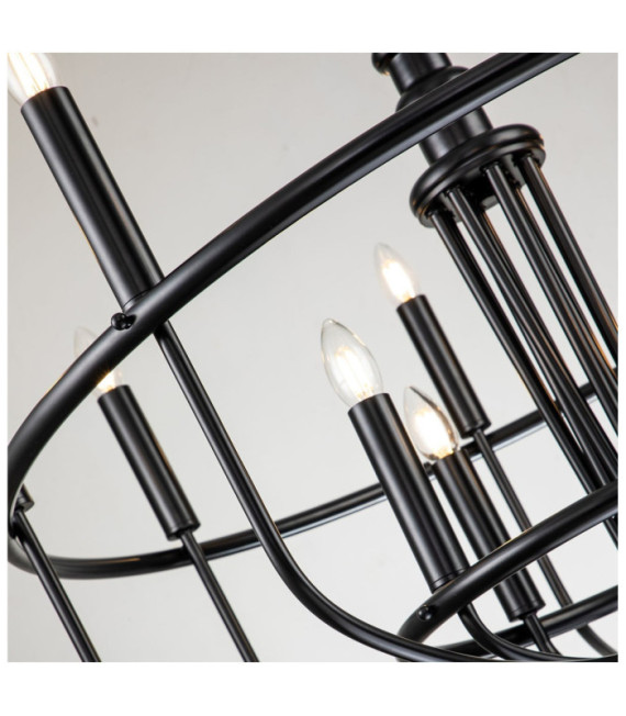 Suspension Capitol Acier Noir
