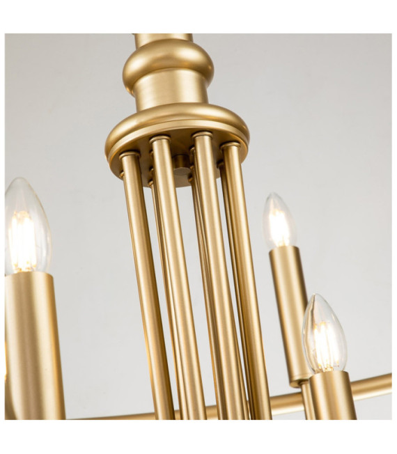 Suspension Capitol Acier Laiton naturel peint