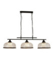 Highworth pendant light Mild steel, Black glass