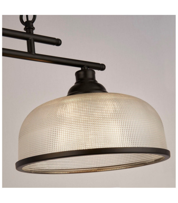 Highworth pendant light Mild steel, Black glass