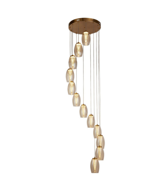 Suspension Cyclone Acier doux,verre,acrylique Bronze