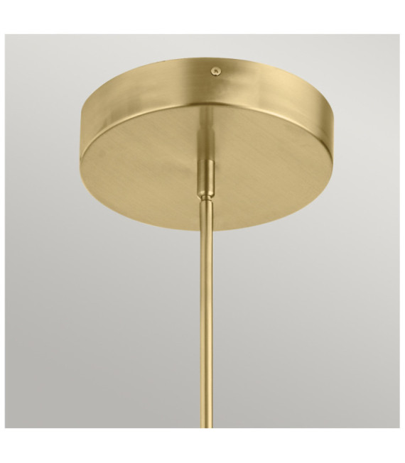 Lámpara colgante LED Kichler Hierro, guía de luz transparente, acrílico, aluminio Oro champán