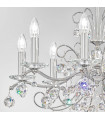 Chandelier classique CARMEN 2 chrome 8 ampoules