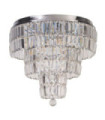 Empire ceiling light Mild steel Chrome, clear