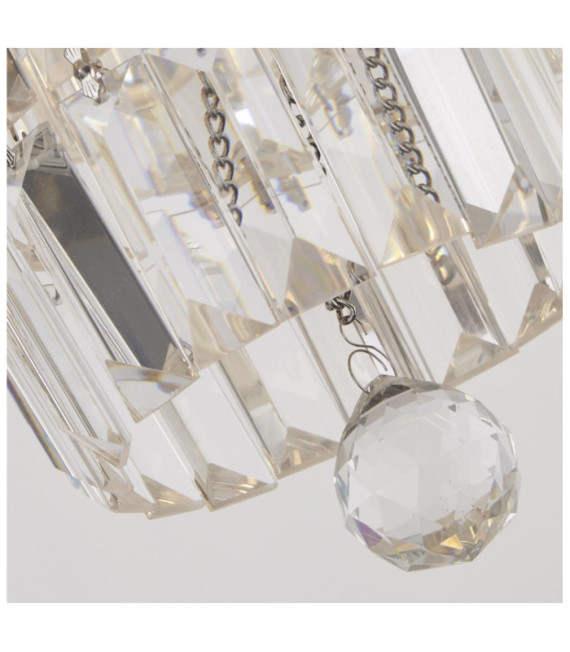 Empire ceiling light Mild steel Chrome, clear