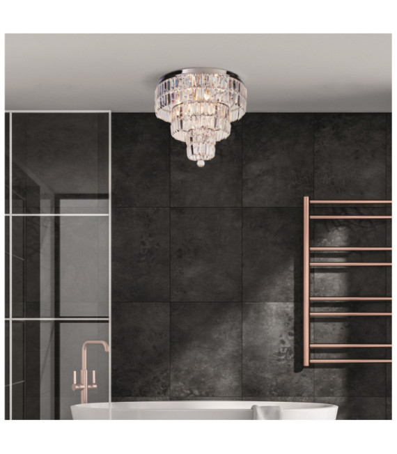 Plafonnier Empire Acier doux Chrome, clair