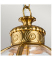 Feiss pendant light Transparent glass, steel Burnished brass