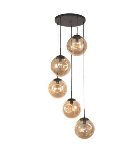 Suspension Punch Acier doux,verre Noir