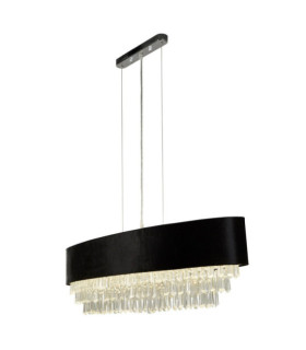 Glamour Crystal Pendelleuchte, Weichstahl, Acryl, Chromstoff